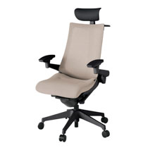 アクト2 KJ-477JEY-T1F6 メッシュバック テクスチャード 可動肘 ヘッドサポート ( ビニール ) ハンガー ナイロンキャスター[ ベースカラー: T1 張地カラー: F6 / グレイッシュブラウン  ]