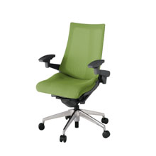 アクト2 KJ-477JV-ZDQ7 メッシュバック プレーン 可動肘 ナイロンキャスター[ ベースカラー: ZD 張地カラー: Q7 / グラスグリーン  ]