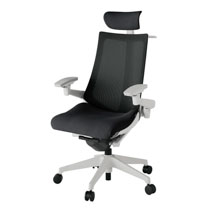アクト2 KJ-477JVX-GNT1メッシュバック テクスチャード 可動肘 ヘッドサポート ( クロス ) ハンガー ナイロンキャスター[ ベースカラー: T1 張地カラー: T1 / ブラック  ]