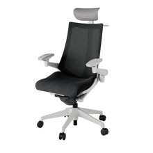 アクト2 KJ-477JVY-GNT1メッシュバック テクスチャード 可動肘 ヘッドサポート ( ビニール ) ハンガー ナイロンキャスター[ ベースカラー: T1 張地カラー: T1 / ブラック  ]