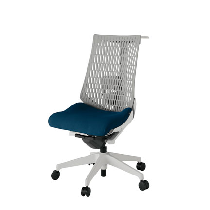 アクト2 KJ420PSHGNB2T6 エラストマバック プレーン ランバーサポート ハンガーナイロンキャスター[ ベースカラー: GN 張地カラー: B2 / ネイビーブルー  ]