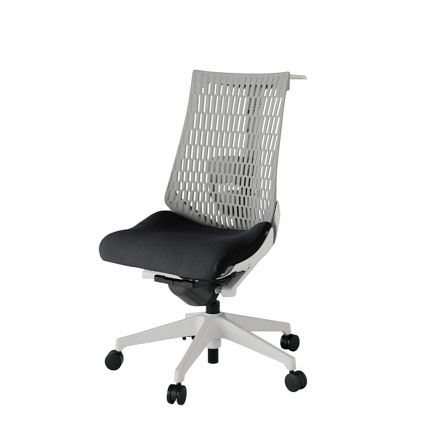 アクト2 KJ420PSHGNT1T6 エラストマバック プレーン ランバーサポート ハンガーナイロンキャスター[ ベースカラー: GN 張地カラー: T1 / ブラック  ]