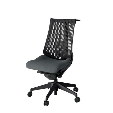 アクト2 KJ420PSHT1C3T1 エラストマバック プレーン ランバーサポート ハンガーナイロンキャスター[ ベースカラー: T1 張地カラー: C3 / ダークグレー  ]