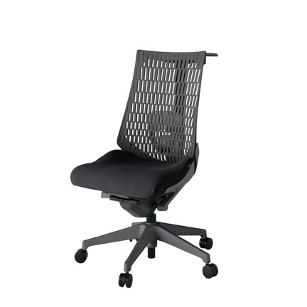 アクト2 KJ420PSHW2T1W2 エラストマバック プレーン ランバーサポート ハンガーナイロンキャスター[ ベースカラー: W2 張地カラー: T1 / ブラック  ]