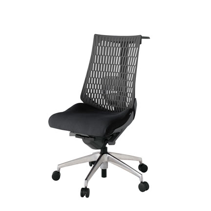 アクト2 KJ420PSHZDT1W2 エラストマバック プレーン ランバーサポート ハンガーナイロンキャスター[ ベースカラー: ZD 張地カラー: T1 / ブラック  ]