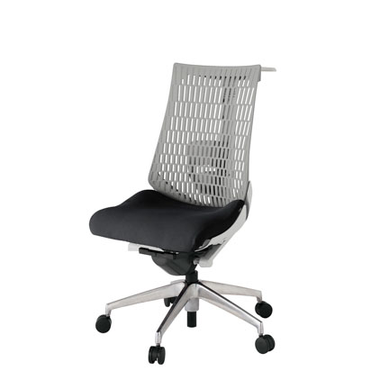 アクト2 KJ420PSHZNT1T6 エラストマバック プレーン ランバーサポート ハンガーナイロンキャスター[ ベースカラー: ZN 張地カラー: T1 / ブラック  ]