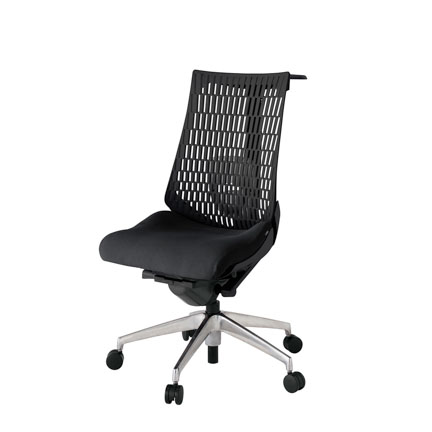 アクト2 KJ420PSHZTT1T1 エラストマバック プレーン ランバーサポート ハンガーナイロンキャスター[ ベースカラー: ZT 張地カラー: T1 / ブラック  ]