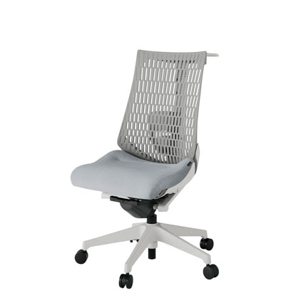 アクト2 KJ420SAHGNT7T6 エラストマバック テクスチャード ランバーサポート ハンガーナイロンキャスター[ ベースカラー: GN 張地カラー: T7T6 / ホワイトグレー  ]