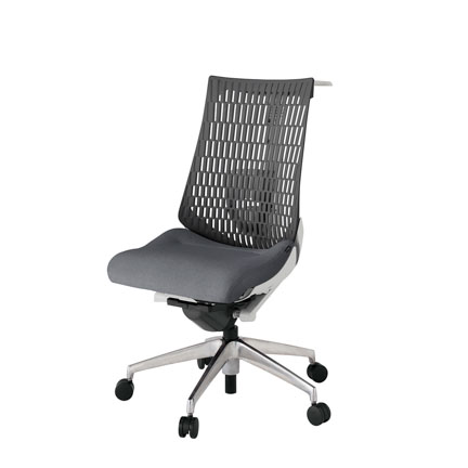 アクト2 KJ420SAHZNT3W2 エラストマバック テクスチャード ランバーサポート ハンガーナイロンキャスター [ ベースカラー: ZN 張地カラー: T3W2 / ダークグレー  ]