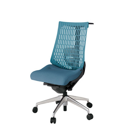 アクト2 KJ420SAHZTB4A4 エラストマバック テクスチャード ランバーサポート ハンガーナイロンキャスター [ ベースカラー: ZT 張地カラー: B4A4 / ブルー  ]