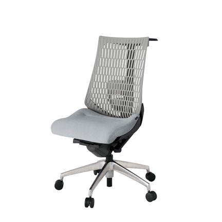 アクト2 KJ420SAHZTT7T6 エラストマバック テクスチャード ランバーサポート ハンガーナイロンキャスター [ ベースカラー: ZT 張地カラー: T7T6 / ホワイトグレー  ]