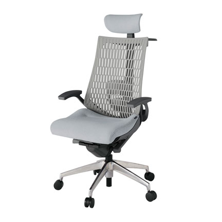 アクト2 KJ425SAXZDT7T6 エラストマバック テクスチャード ランバーサポート 固定肘 ヘッドサポート ( クロス ) ハンガー ナイロンキャスター [ ベースカラー: ZD 張地カラー: T7T6 / ホワイトグレー  ]