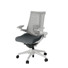 アクト2 KJ427PS-GNC3T6 エラストマバック プレーン ランバーサポート 可動肘 ナイロンキャスター[ ベースカラー: GN 張地カラー: C3 / ダークグレー  ]