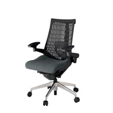 アクト2 KJ427PS-ZTC3T1 エラストマバック プレーン ランバーサポート 可動肘 ナイロンキャスター[ ベースカラー: ZT 張地カラー: C3 / ダークグレー  ]