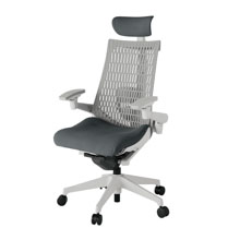 アクト2 KJ427PSEGNC3T6 エラストマバック プレーン ランバーサポート 可動肘 ヘッドサポート ( クロス ) ナイロンキャスター[ ベースカラー: GN 張地カラー: C3 / ダークグレー  ]