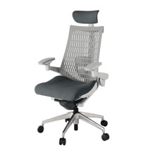 アクト2 KJ427PSEZNC3T6 エラストマバック プレーン ランバーサポート 可動肘 ヘッドサポート ( クロス ) ナイロンキャスター [ ベースカラー: ZN 張地カラー: C3 / ダークグレー  ]