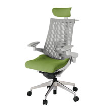 アクト2 KJ427PSXZNQ7T6 エラストマバック プレーン ランバーサポート 可動肘 ヘッドサポート ( クロス ) ハンガー ナイロンキャスター[ ベースカラー: ZN 張地カラー: Q7 / グラスグリーン  ]