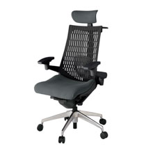 アクト2 KJ427PSXZTC3T1 エラストマバック プレーン ランバーサポート 可動肘 ヘッドサポート ( クロス ) ハンガー ナイロンキャスター[ ベースカラー: ZT 張地カラー: C3 / ダークグレー  ]