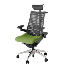 アクト2 KJ427PSYZDQ7W2 エラストマバック プレーン ランバーサポート 可動肘 ヘッドサポート ( ビニール ) ハンガー ナイロンキャスター[ ベースカラー: ZD 張地カラー: Q7 / グラスグリーン  ]