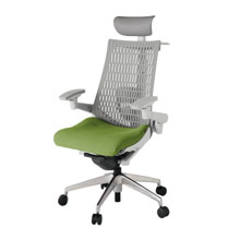 アクト2 KJ427PSYZNQ7T6 エラストマバック プレーン ランバーサポート 可動肘 ヘッドサポート ( ビニール ) ハンガー ナイロンキャスター[ ベースカラー: ZN 張地カラー: Q7 / グラスグリーン  ]