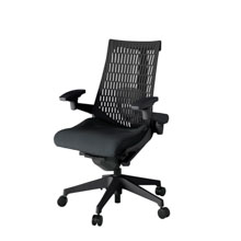 アクト2 KJ427SA-T1T1T1エラストマバック テクスチャード ランバーサポート可動肘 ナイロンキャスター[ ベースカラー: T1 張地カラー: T1T1 / ブラック  ]