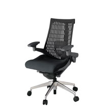 アクト2 KJ427SA-ZDT1T1エラストマバック テクスチャード ランバーサポート可動肘 ナイロンキャスター [ ベースカラー: T1 張地カラー: T1T1 / ブラック  ]