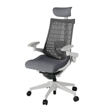 アクト2 KJ427SAEGNT3W2 エラストマバック テクスチャード ランバーサポート 可動肘 ヘッドサポート ( クロス ) ナイロンキャスター [ ベースカラー: GN 張地カラー: T3W2 / ダークグレー  ]