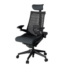 アクト2 KJ427SAET1T1T1 エラストマーバック テクスチャード ランバーサポート可動肘 ヘッドサポート ナイロンキャスター [ ベースカラー: T1張地カラー T1 / ブラック ]