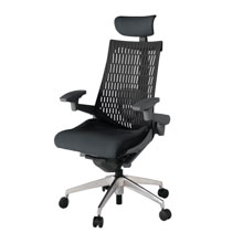 アクト2 KJ427SAEZDT1T1 エラストマーバック テクスチャード ランバーサポート可動肘 ヘッドサポート アルミ脚 ナイロンキャスター [ ベースカラー: ZD張地カラー T1 / ブラック ]