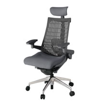 アクト2 KJ427SAEZDT3W2 エラストマバック テクスチャード ランバーサポート 可動肘 ヘッドサポート ( クロス ) ナイロンキャスター [ ベースカラー: ZD 張地カラー: T3W2 / ダークグレー  ]