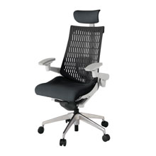 アクト2 KJ427SAEZNT1T1 エラストマーバック テクスチャード ランバーサポート可動肘 ヘッドサポート アルミ脚 ナイロンキャスター [ ベースカラー: ZN張地カラー T1 / ブラック ]