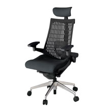 アクト2 KJ427SAEZTT1T1 エラストマーバック テクスチャード ランバーサポート 可動肘 ヘッドサポート アルミ脚 ナイロンキャスター [ ベースカラー: ZT張地カラー T1 / ブラック ]