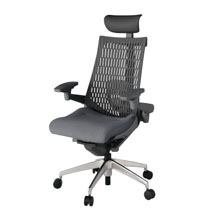 アクト2 KJ427SAFZDT3W2 エラストマバック テクスチャード ランバーサポート 可動肘 ヘッドサポート ( ビニール ) ナイロンキャスター [ ベースカラー: ZD 張地カラー: T3W2 / ダークグレー  ]