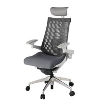 アクト2 KJ427SAFZNT3W2 エラストマバック テクスチャード ランバーサポート 可動肘 ヘッドサポート ( ビニール ) ナイロンキャスター [ ベースカラー: ZN 張地カラー: T3W2 / ダークグレー  ]