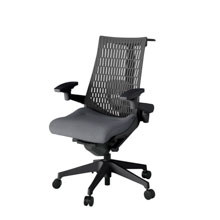 アクト2 KJ427SAHT1T3W2 エラストマバック テクスチャード ランバーサポート 可動肘 ハンガーナイロンキャスター[ ベースカラー: T1 張地カラー: T3W2 / ダークグレー  ]