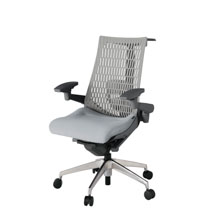 アクト2 KJ427SAHZDT7T6 エラストマバック テクスチャード ランバーサポート 可動肘 ハンガーナイロンキャスター [ ベースカラー: ZD 張地カラー: T7T6 / ホワイトグレー  ]