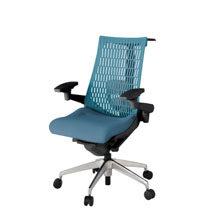 アクト2 KJ427SAHZTB4A4 エラストマバック テクスチャード ランバーサポート 可動肘 ハンガーナイロンキャスター [ ベースカラー: ZT 張地カラー: B4A4 / ブルー  ]