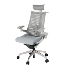 アクト2 KJ427SAYZNT7T6 エラストマバック テクスチャード ランバーサポート 可動肘 ヘッドサポート ( ビニール ) ハンガー ナイロンキャスター [ ベースカラー: ZN 張地カラー: T7T6 / ホワイトグレー  ]