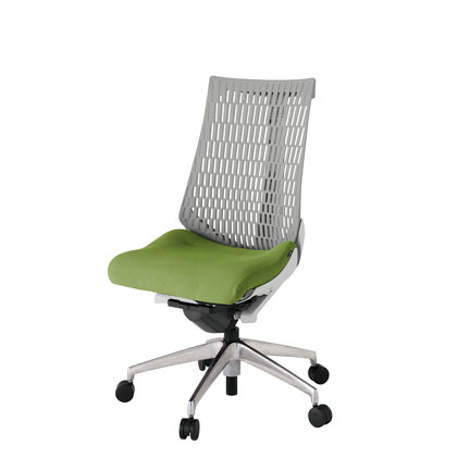 アクト2 KJ440PS-ZNQ7T6 エラストマバック プレーン ナイロンキャスター[ ベースカラー: ZN 張地カラー: Q7 / グラスグリーン  ]