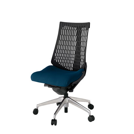 アクト2 KJ440PS-ZTB2T1 エラストマバック プレーン ナイロンキャスター[ ベースカラー: ZT 張地カラー: B2 / ネイビーブルー  ]