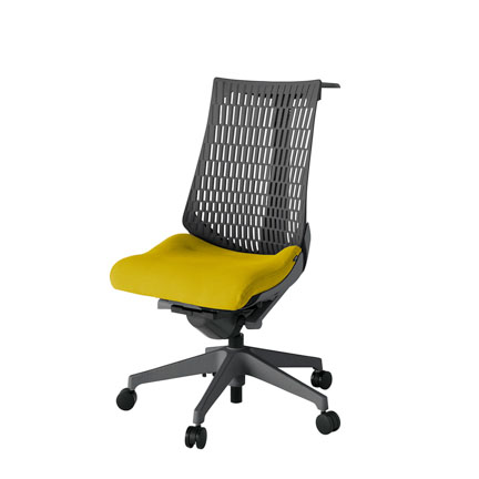 アクト2 KJ440PSHW2U5W2 エラストマバック プレーン ハンガーナイロンキャスター[ ベースカラー: W2 張地カラー: U5 / ストロングイエロー  ]