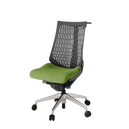 アクト2 KJ440PSHZDQ7W2 エラストマバック プレーン ハンガーナイロンキャスター[ ベースカラー: ZD 張地カラー: Q7 / グラスグリーン  ]