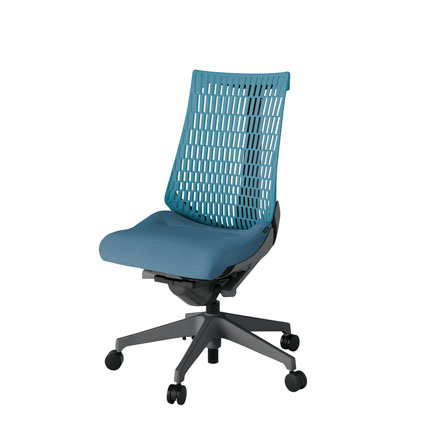 アクト2 KJ440SA-W2B4A4 エラストマバック テクスチャード ナイロンキャスター[ ベースカラー: W2 張地カラー: B4A4 / ブルー  ]