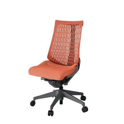 アクト2 KJ440SA-W2D4D4 エラストマバック テクスチャード ナイロンキャスター[ ベースカラー: W2 張地カラー: D4D4 / パーシモオレンジ  ]