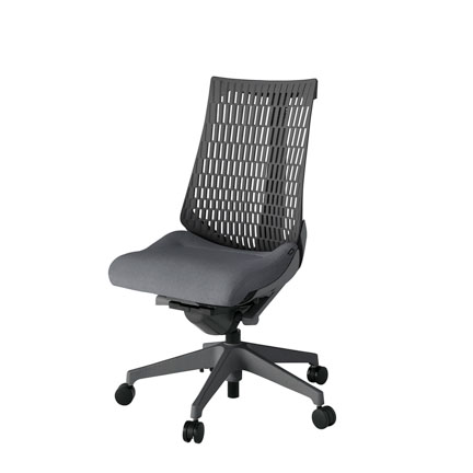 アクト2 KJ440SA-W2T3W2 エラストマバック テクスチャード ナイロンキャスター[ ベースカラー: W2 張地カラー: T3W2 / ダークグレー  ]