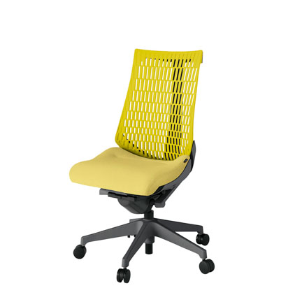 アクト2 KJ440SA-W2U6U5 エラストマバック テクスチャード ナイロンキャスター[ ベースカラー: W2 張地カラー: U6U5 / イエロー  ]