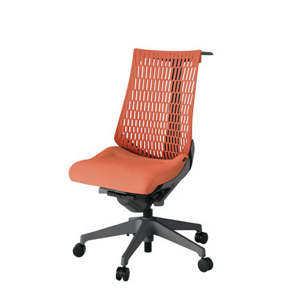 アクト2 KJ440SAHW2D4D4 エラストマバック テクスチャード ハンガーナイロンキャスター[ ベースカラー: W2 張地カラー: D4D4 / パーシモオレンジ  ]