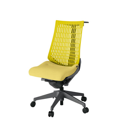 アクト2 KJ440SAHW2U6U5 エラストマバック テクスチャード ハンガーナイロンキャスター[ ベースカラー: W2 張地カラー: U6U5 / イエロー  ]