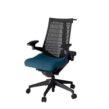 アクト2 KJ447PSHT1N3T1 エラストマバック プレーン 可動肘 ハンガーナイロンキャスター[ ベースカラー: T1 張地カラー: N3 / ライトインディゴ  ]