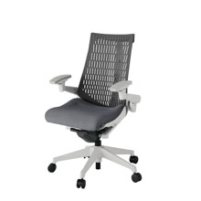 アクト2 KJ447SA-GNT3W2 エラストマバック テクスチャード 可動肘 ナイロンキャスター[ ベースカラー: GN 張地カラー: T3W2 / ダークグレー  ]